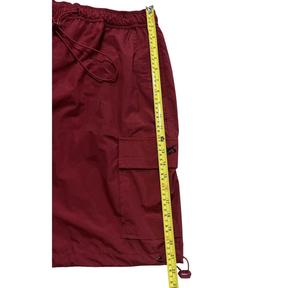 Voit Men's Red Cargo Swim Trunks Size Large Nylon Mesh Lined Y2K Style 8" Inseam - Picture 10 of 11